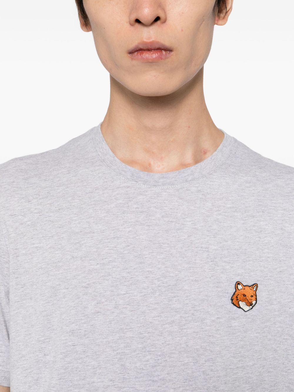 Maison Kitsuné Embroidered-logo patch T-shirt Maison Kitsuné