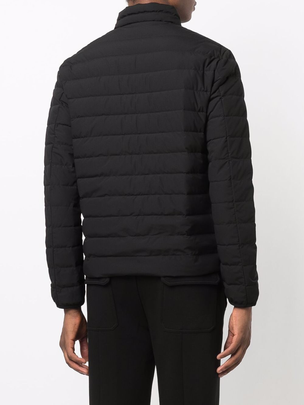 Emporio Armani Full-zip quilted nylon down jacket with eagle logo patch Emporio Armani