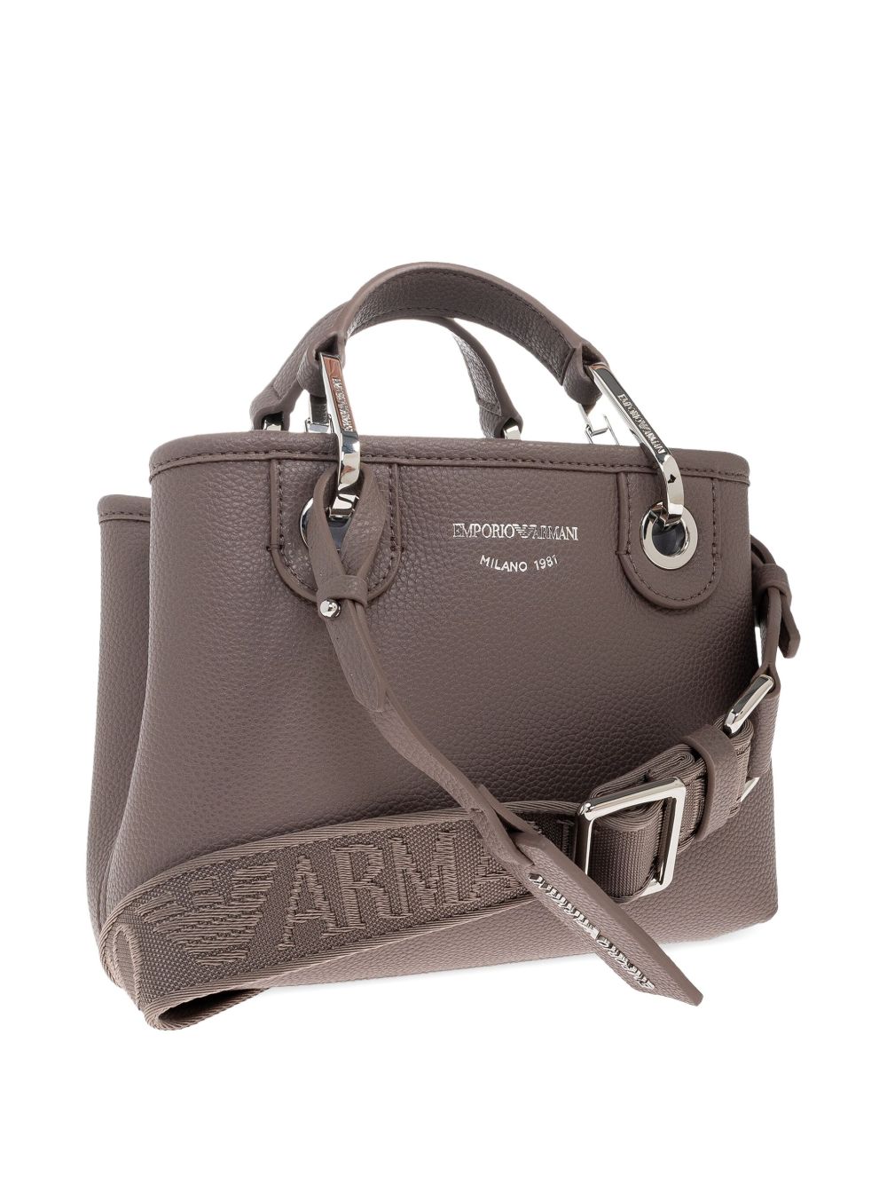 Emporio Armani Small logo-plaque top-handle tote bag Emporio Armani