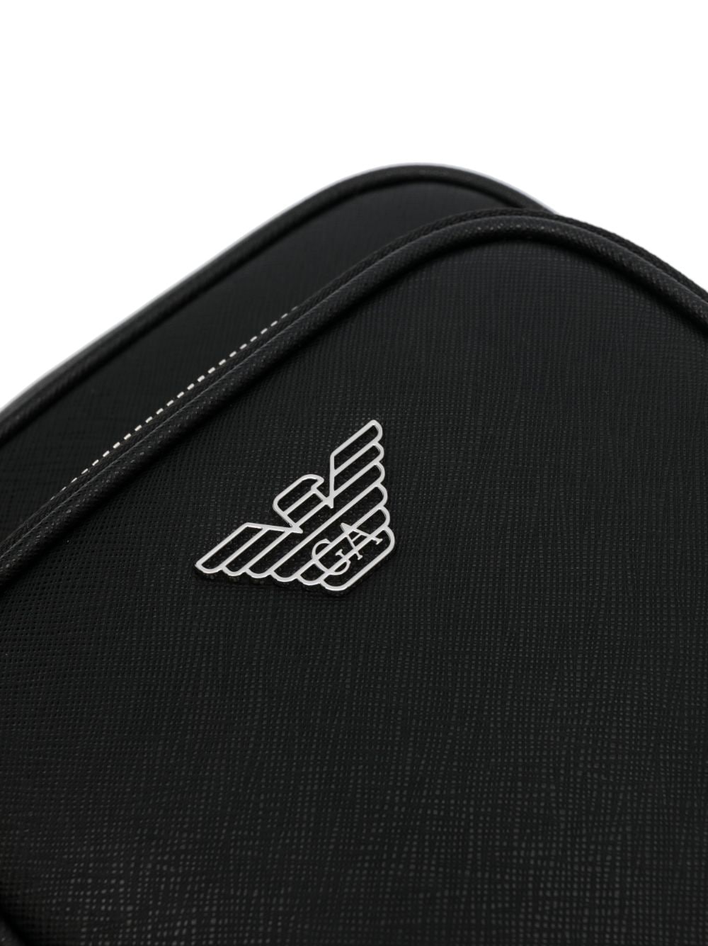 Emporio Armani Logo-plaque leather messenger bag Emporio Armani