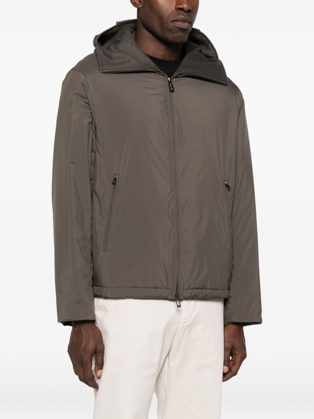 Emporio Armani Hooded zip-front jacket Emporio Armani
