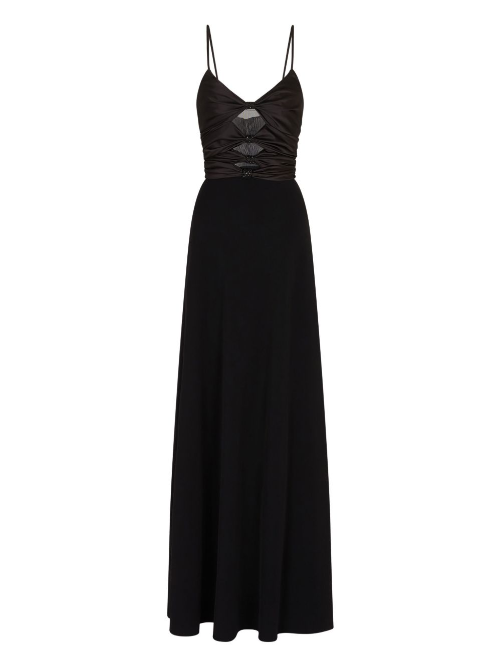 Emporio Armani Cut-out dress in techno cady with jewel detail Emporio Armani