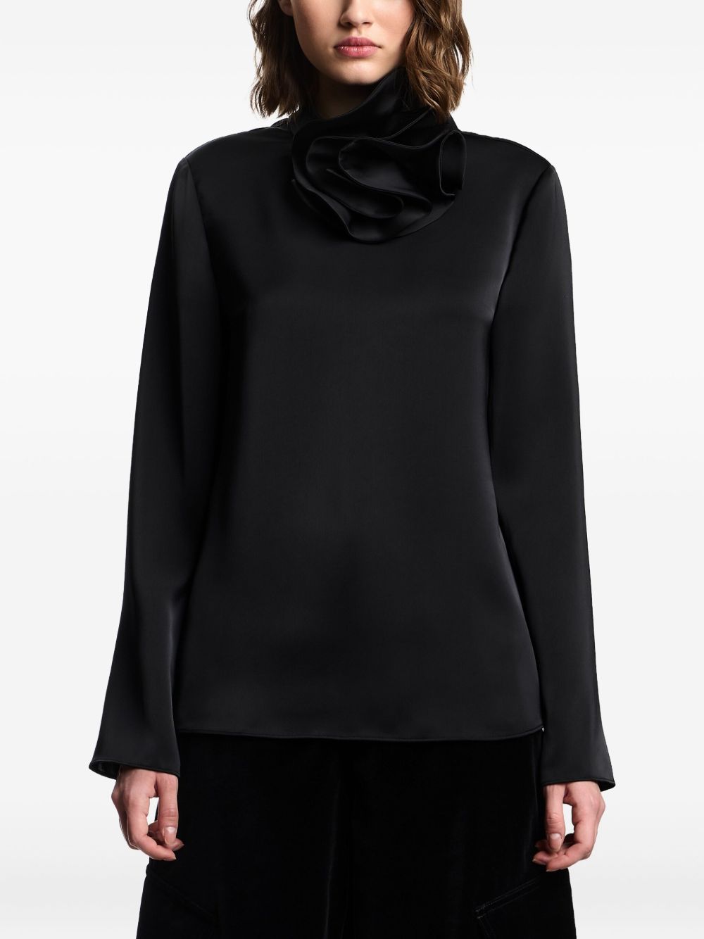 Emporio Armani Blouse with satin flower detail Emporio Armani
