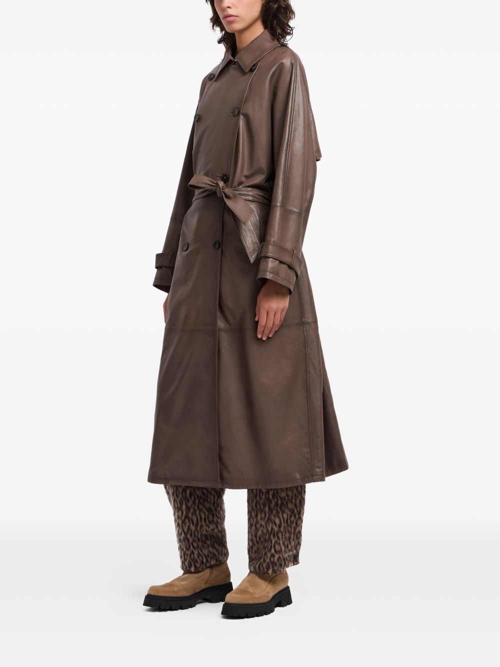 Emporio Armani Double-breasted belted trench coat Emporio Armani