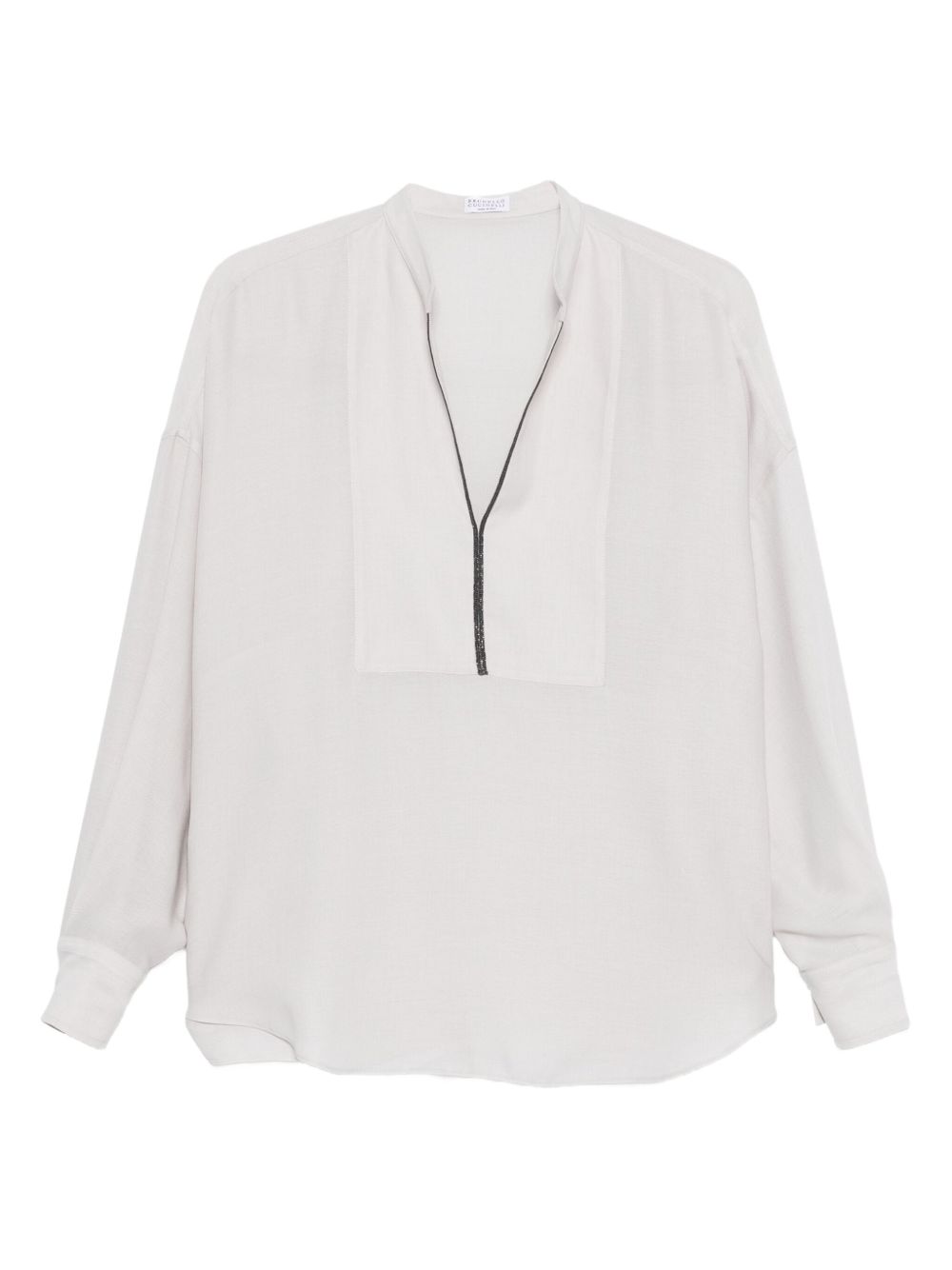 Brunello Cucinelli Monili-chain silk blouse Brunello Cucinelli