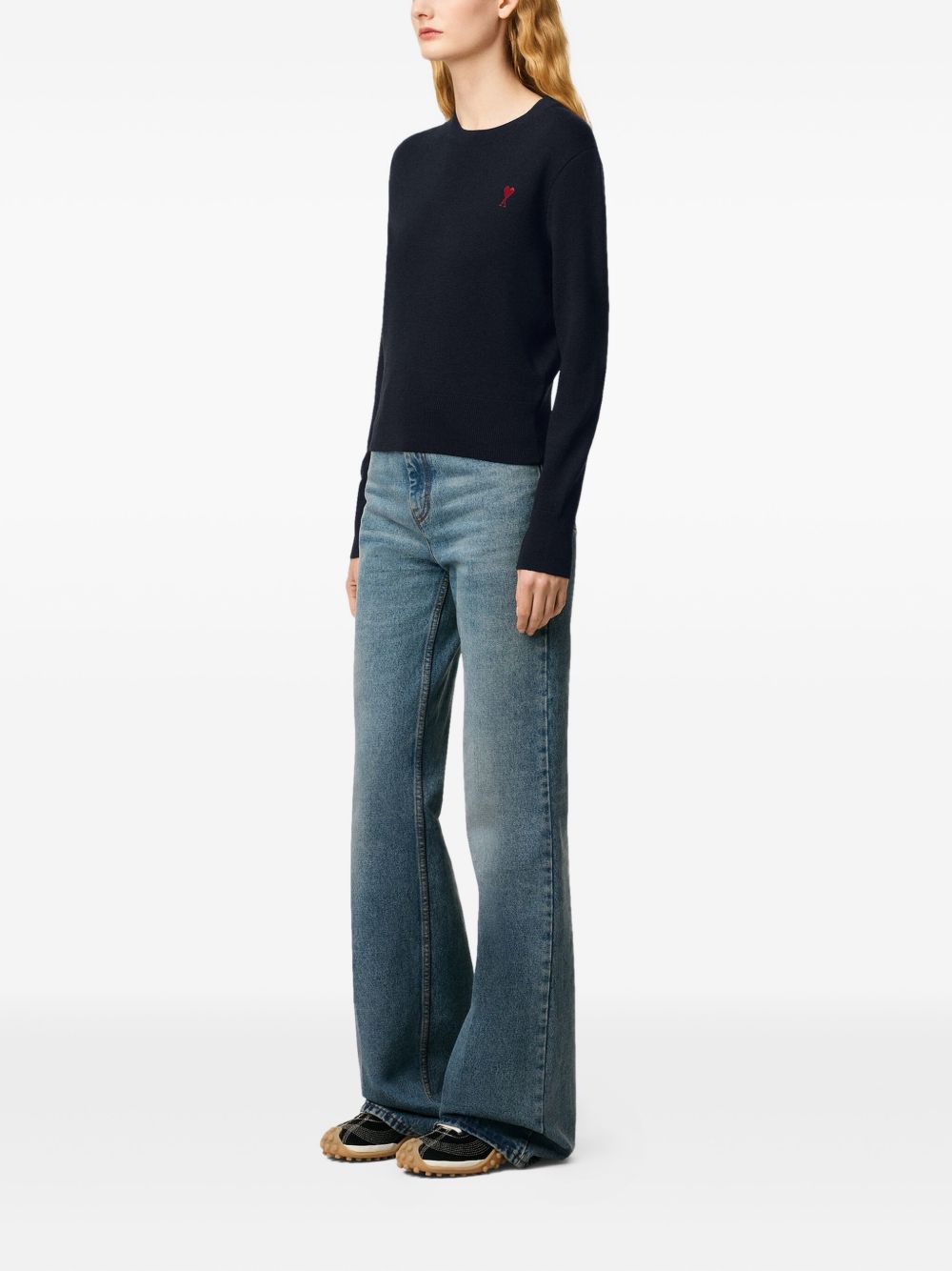 Ami Paris Sweaters Blue Ami Paris