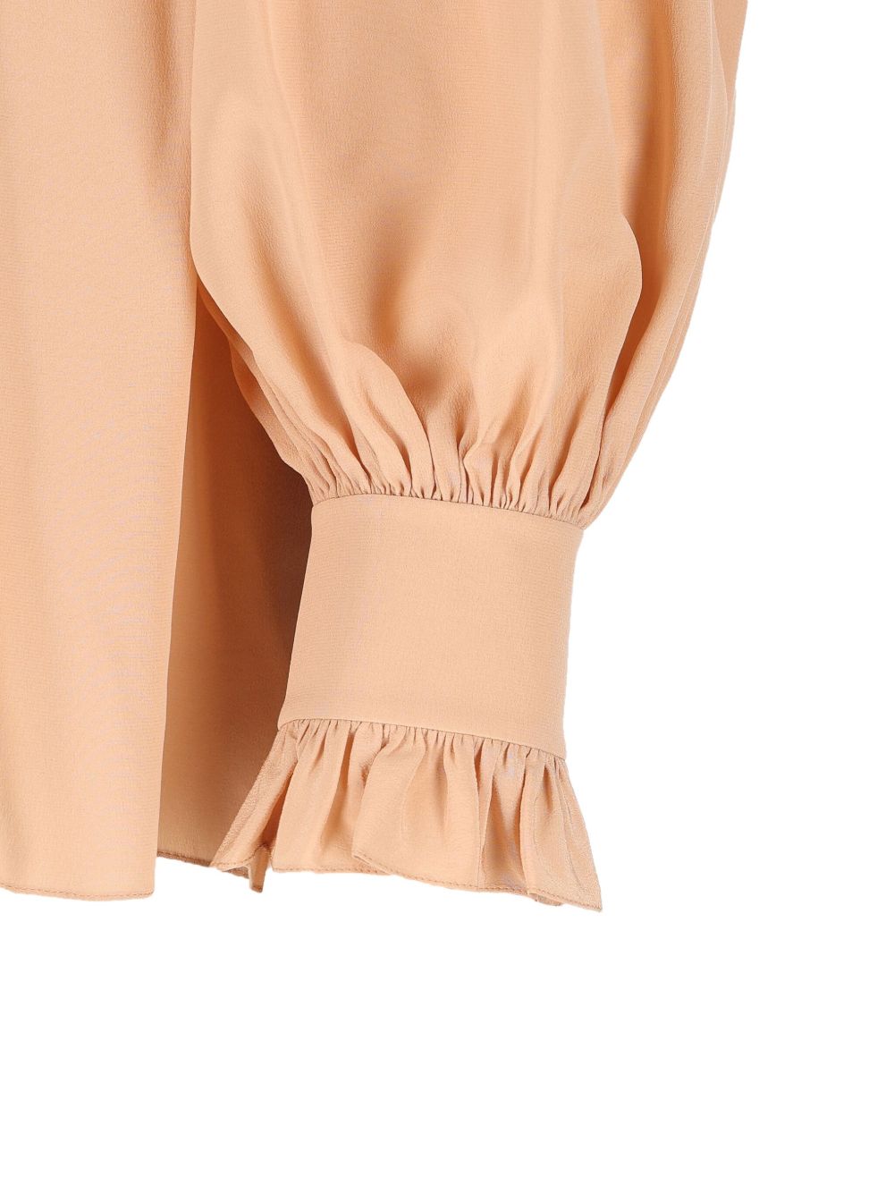 Chloé Oversized ruffle top in crêpe de chine Chloé