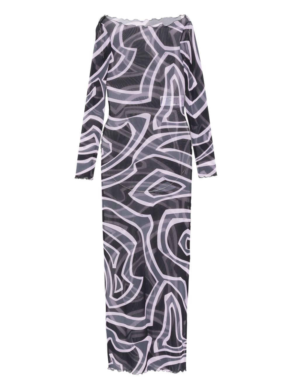 Pucci Abstract-print long-sleeve maxi dress Pucci