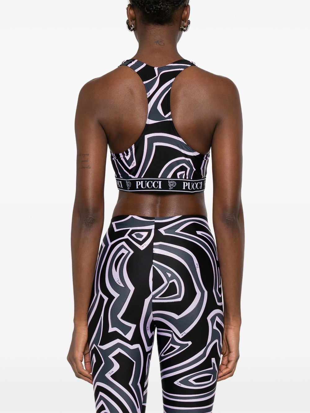 Pucci Racer-neck print bra Pucci