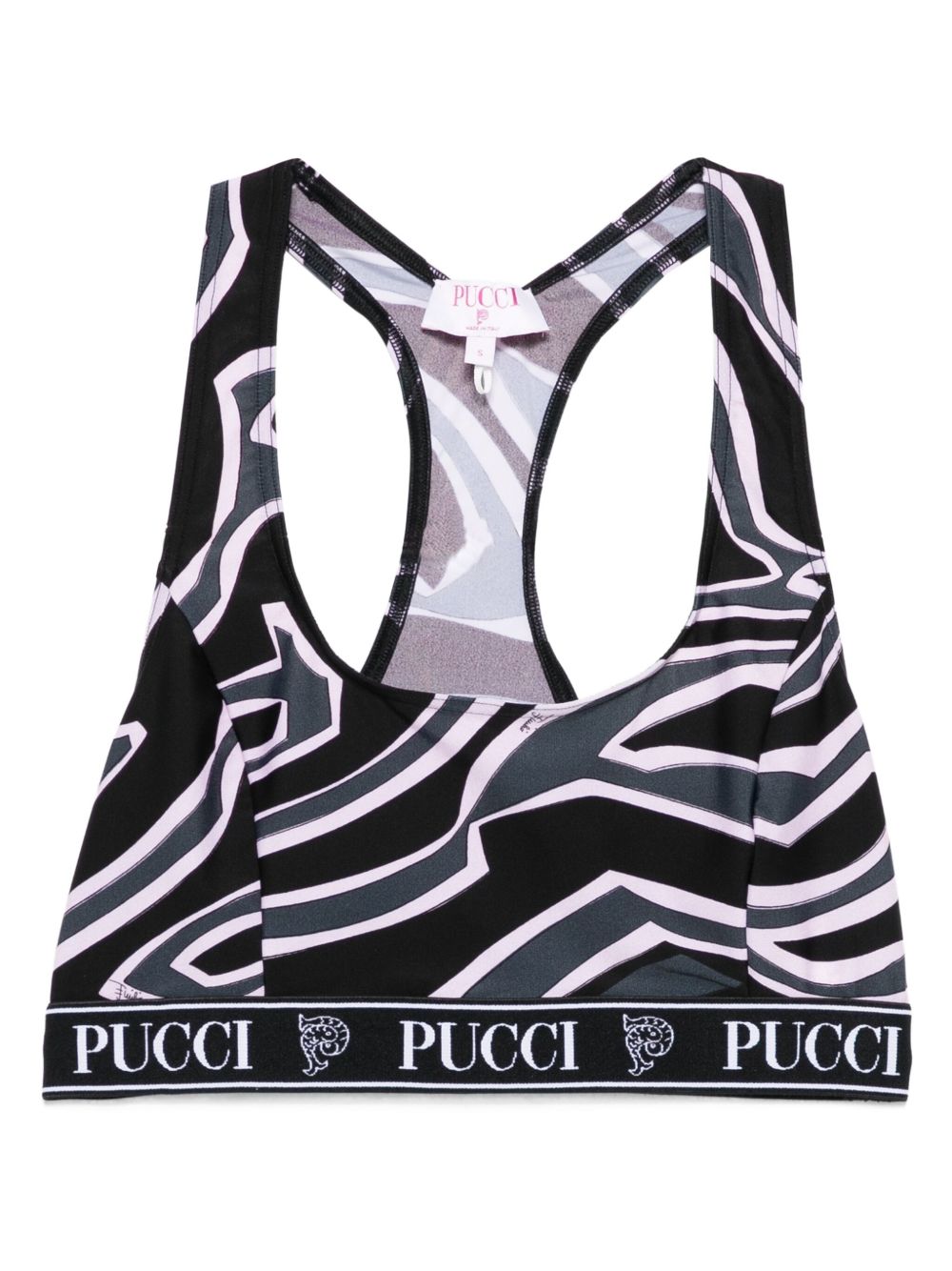 Pucci Racer-neck print bra Pucci