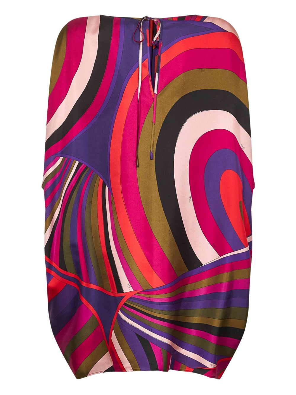 Pucci Abstract-pattern print cape dress Pucci