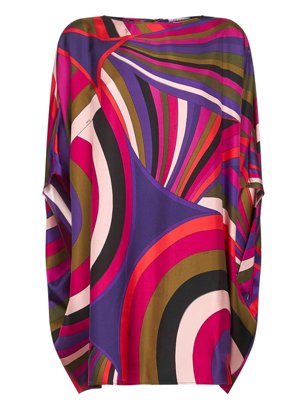 Pucci Abstract-pattern print cape dress Pucci