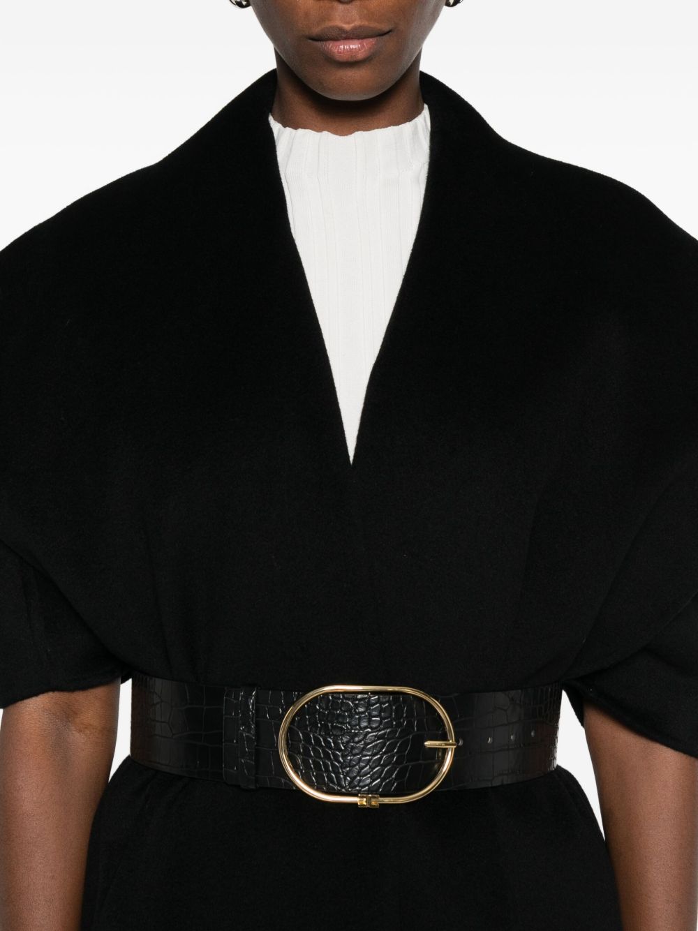 Elisabetta Franchi Coats Black Elisabetta Franchi