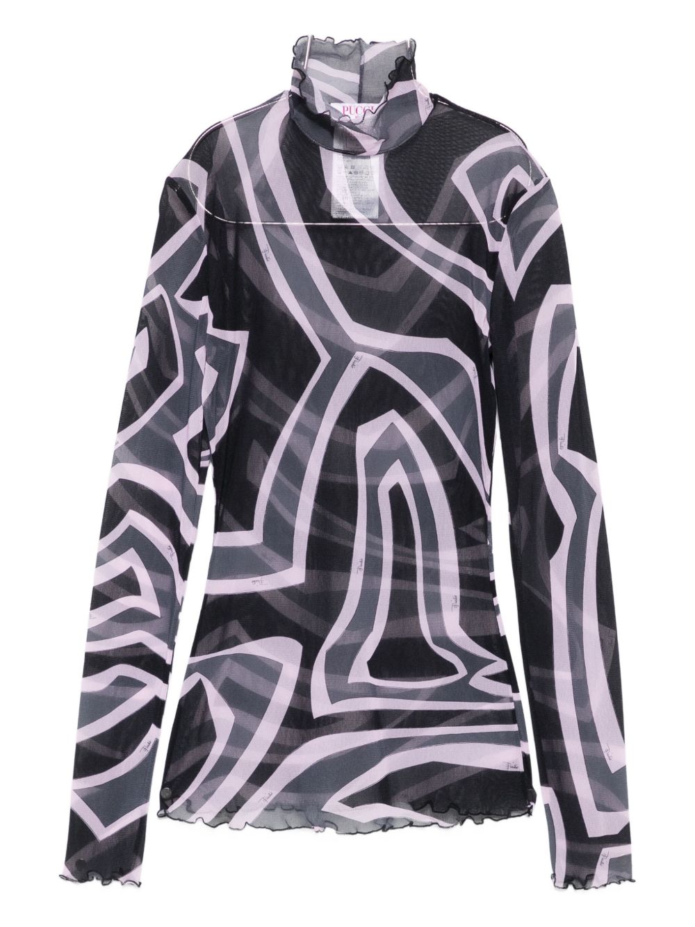 Pucci Abstract-print mesh top Pucci