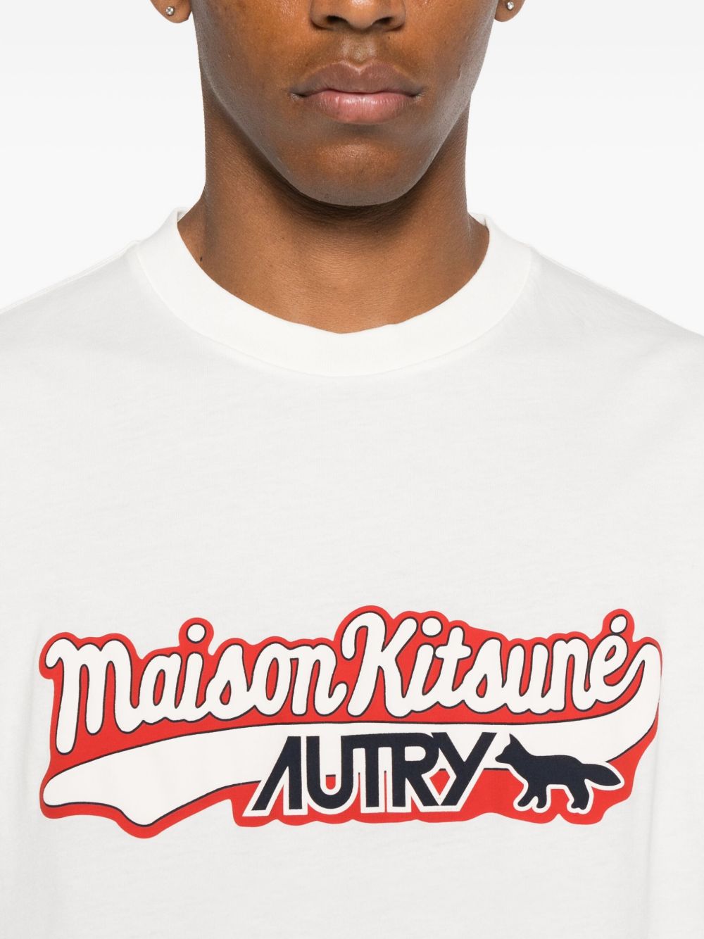 AUTRY X MAISON KITSUNE T-shirts and Polos White Autry X MAISON KITSUNE