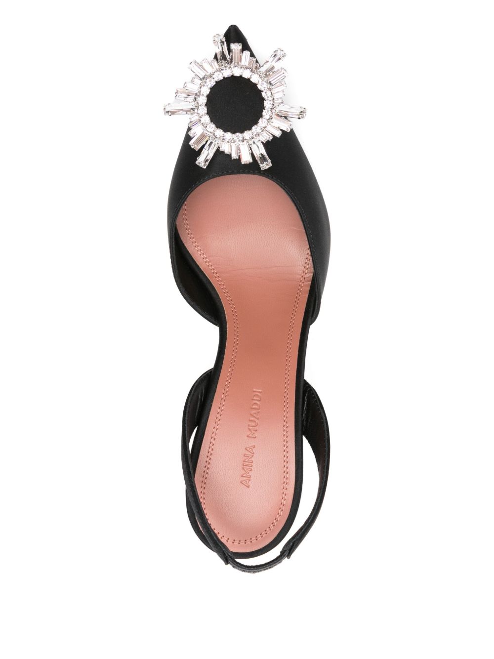 Amina Muaddi With Heel Black Amina Muaddi