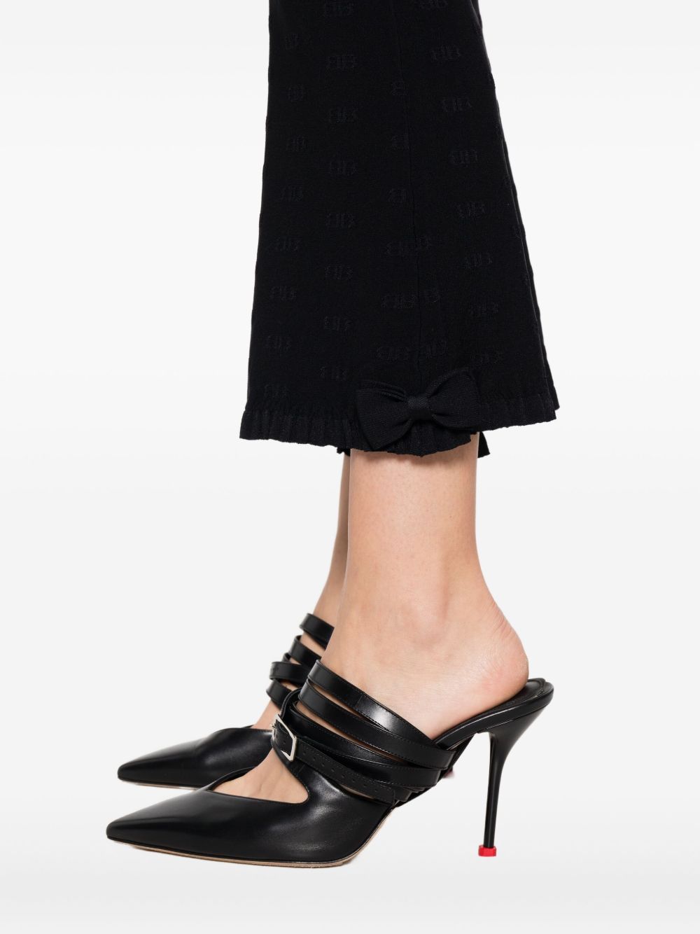Balenciaga Ruffled Trim Flared Trousers Balenciaga