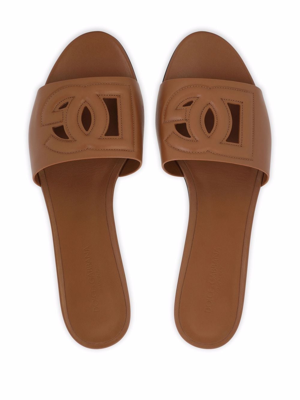 Dolce & Gabbana Sandals Leather Brown Dolce & Gabbana