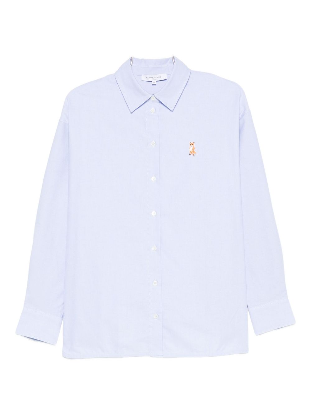 Maison Kitsuné Cotton shirt with long sleeves and structured collar Maison Kitsuné