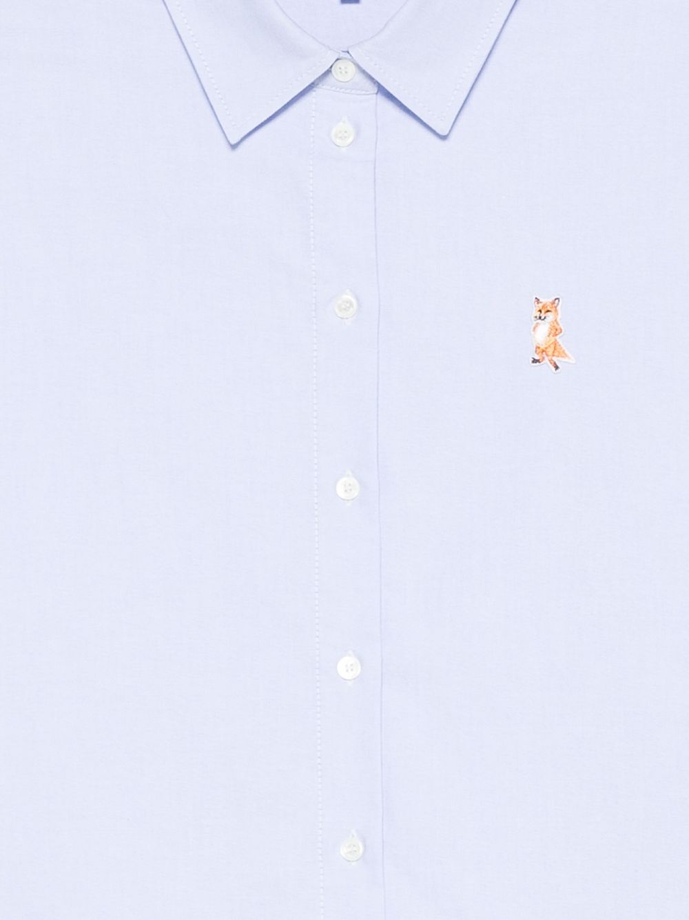 Maison Kitsuné Cotton shirt with long sleeves and structured collar Maison Kitsuné