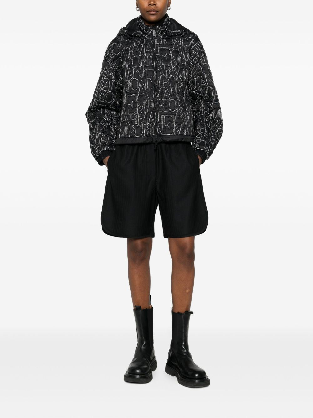 Emporio Armani Coats Black Emporio Armani