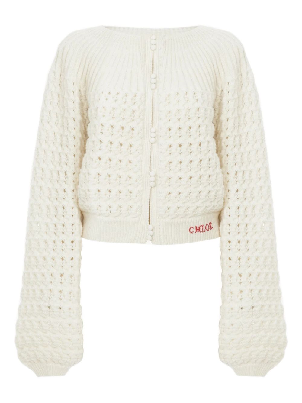Chloé Round-neck cardigan in a wool & cashmere knit Chloé