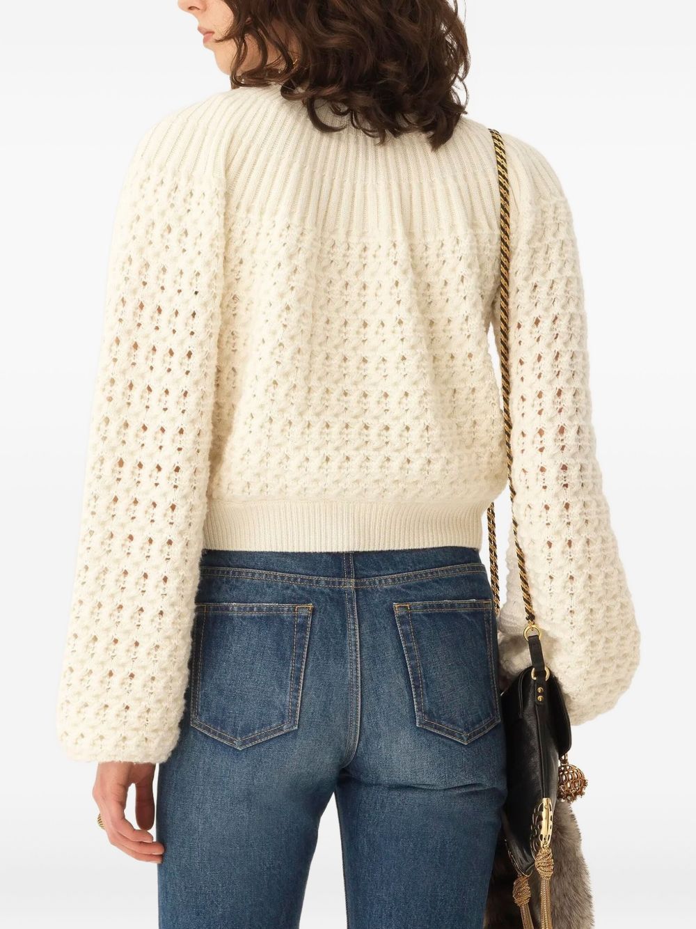 Chloé Round-neck cardigan in a wool & cashmere knit Chloé