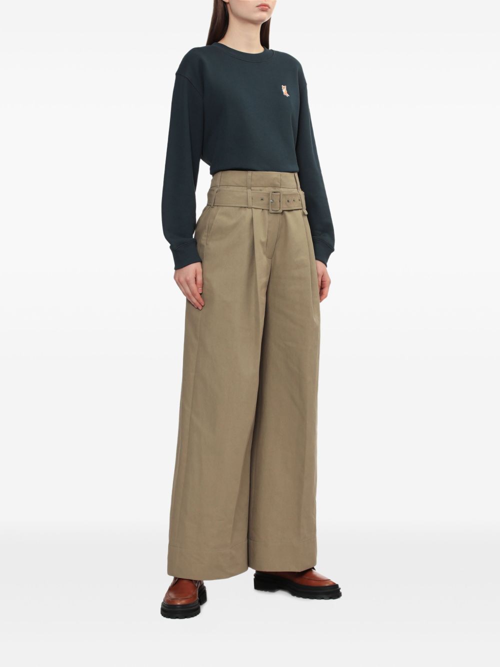 Maison Kitsuné Fox-embroidered sweatshirt Maison Kitsuné