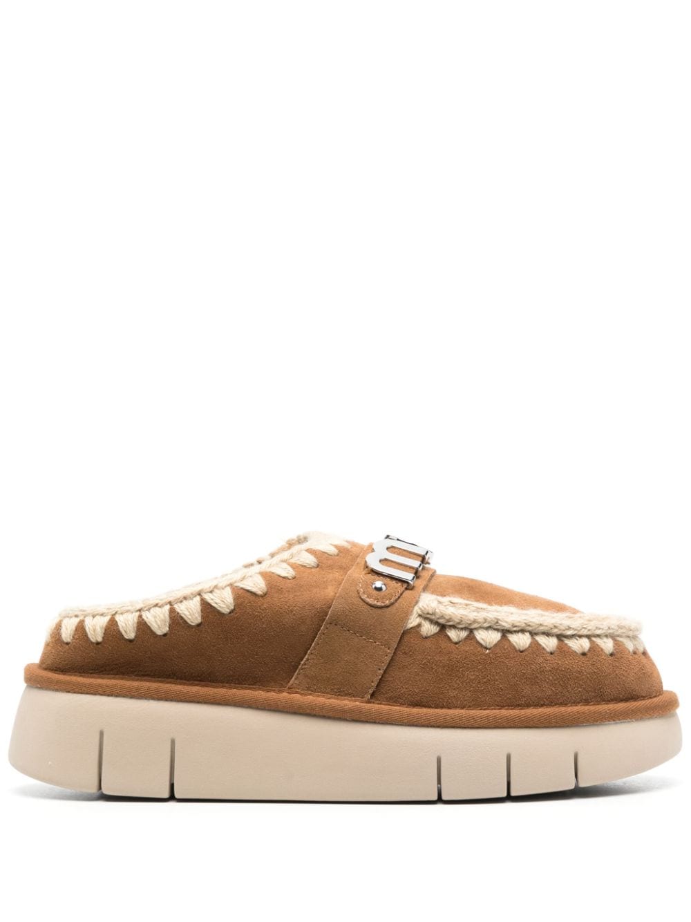 Mou Sandals Leather Brown Mou