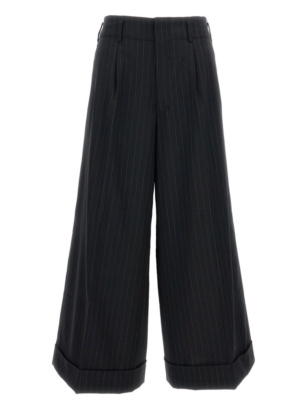 Comme Des Garcons Pinstripe cuffed trousers Comme Des Garcons