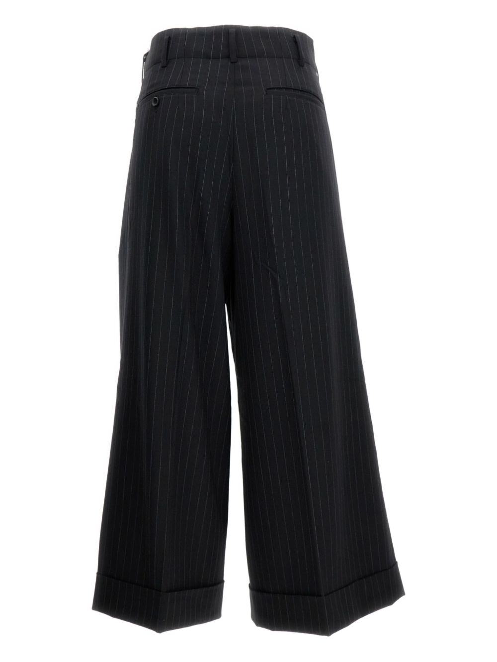 Comme Des Garcons Pinstripe cuffed trousers Comme Des Garcons