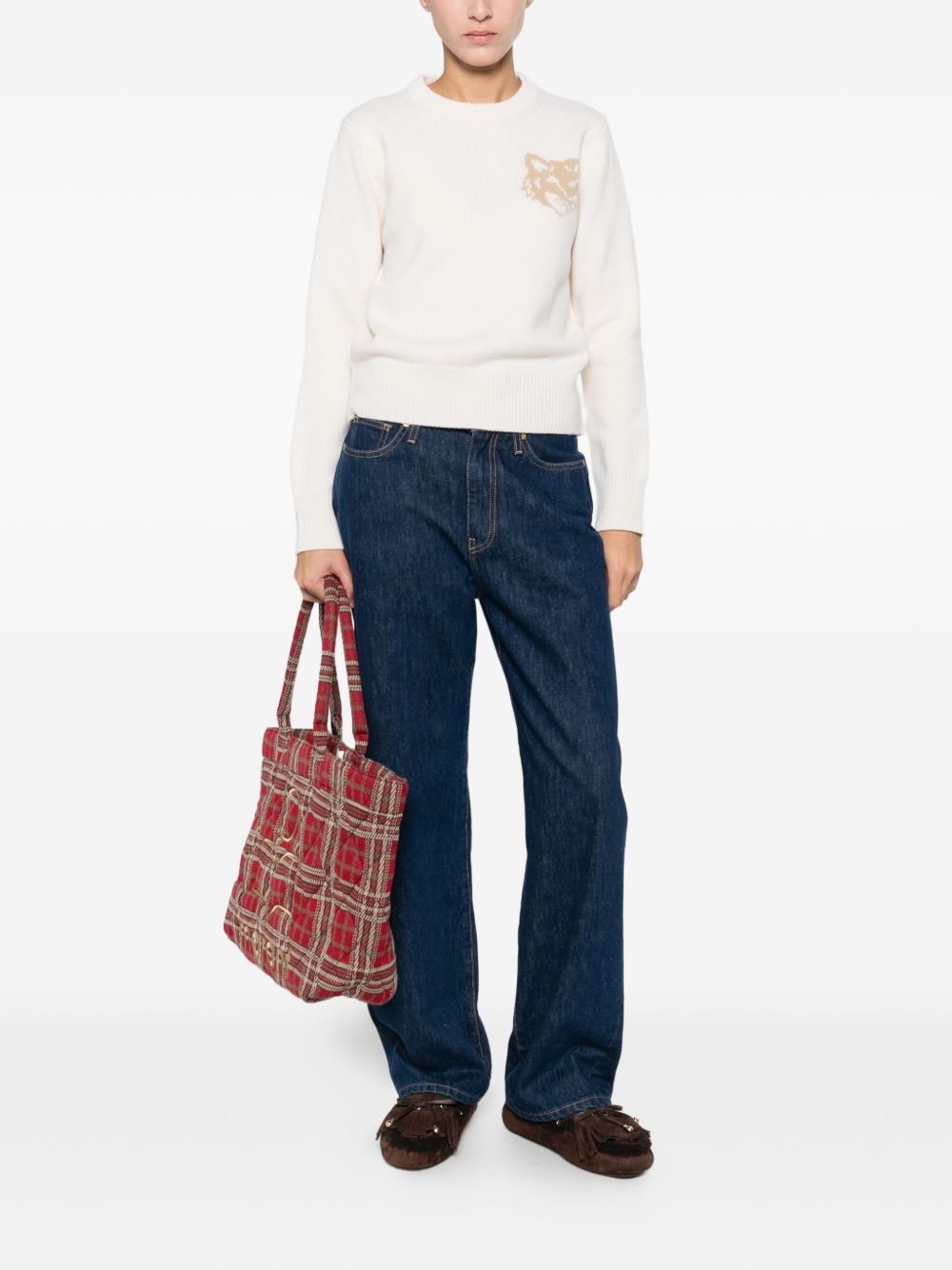 Maison Kitsuné Fox Head Intarsia Merino Jumper Maison Kitsuné