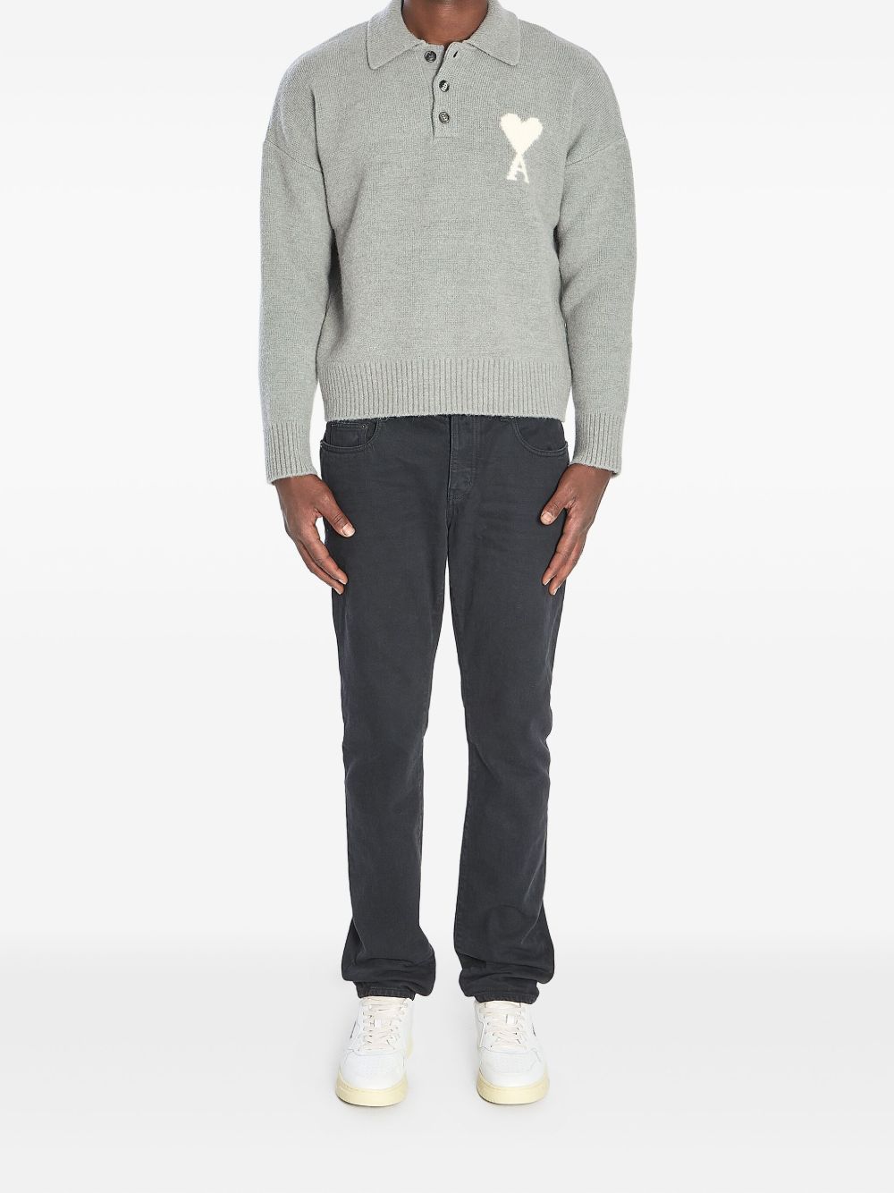 Ami Paris T-shirts and Polos Grey Ami Paris