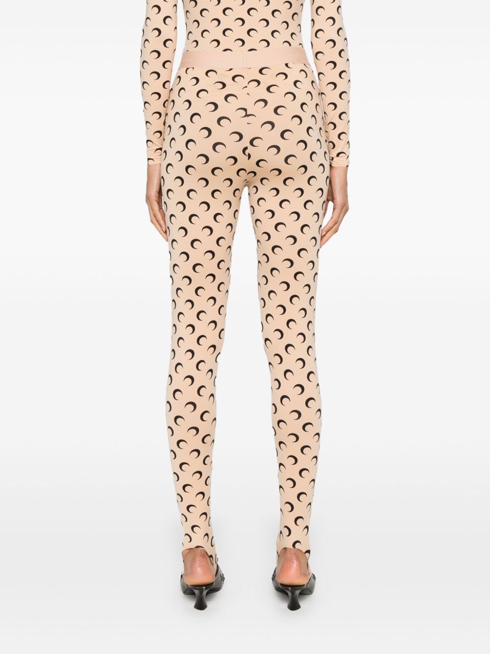 Marine Serre Fuseaux Moon recycled-jersey leggings Marine Serre