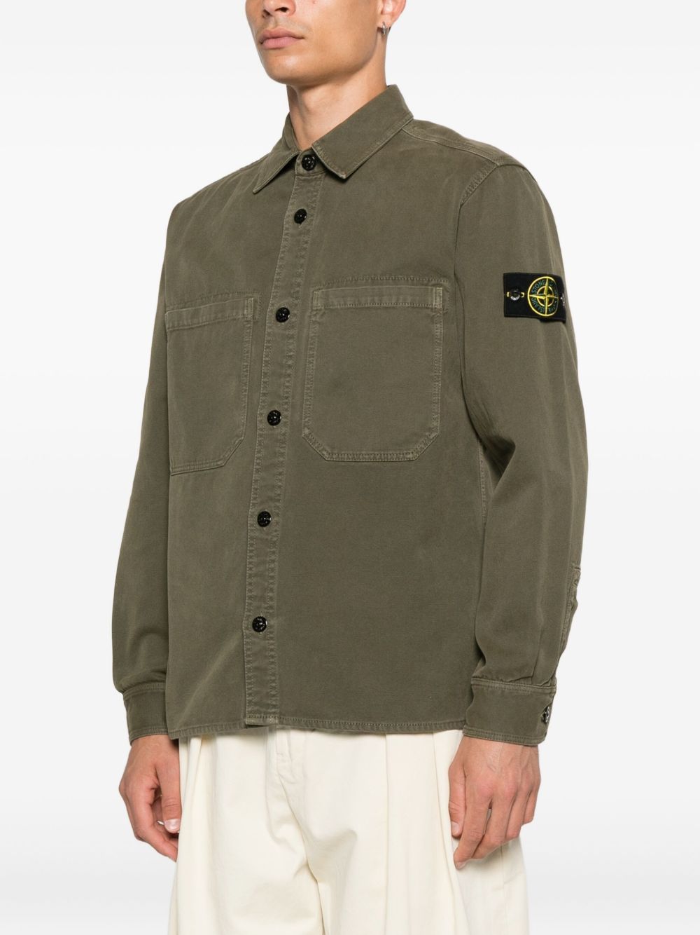 Stone Island Shirts Green Stone Island