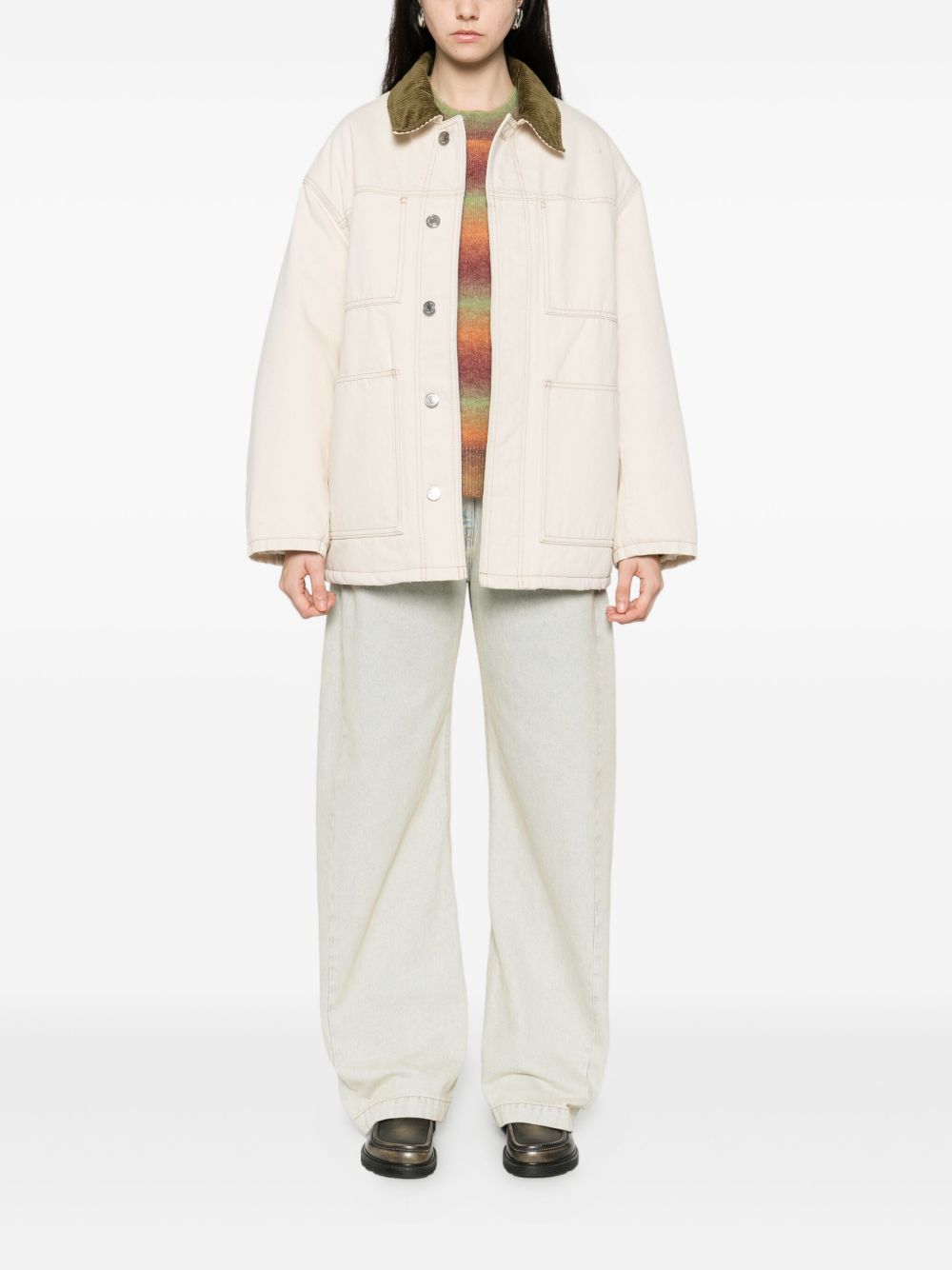 Ami Paris Coats Beige Ami Paris