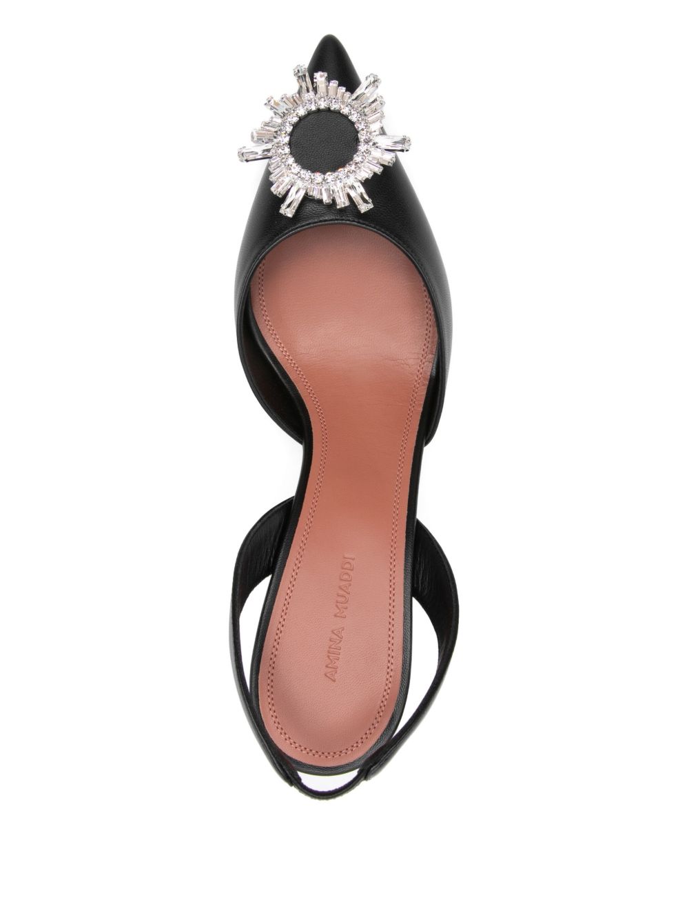 Amina Muaddi With Heel Black Amina Muaddi