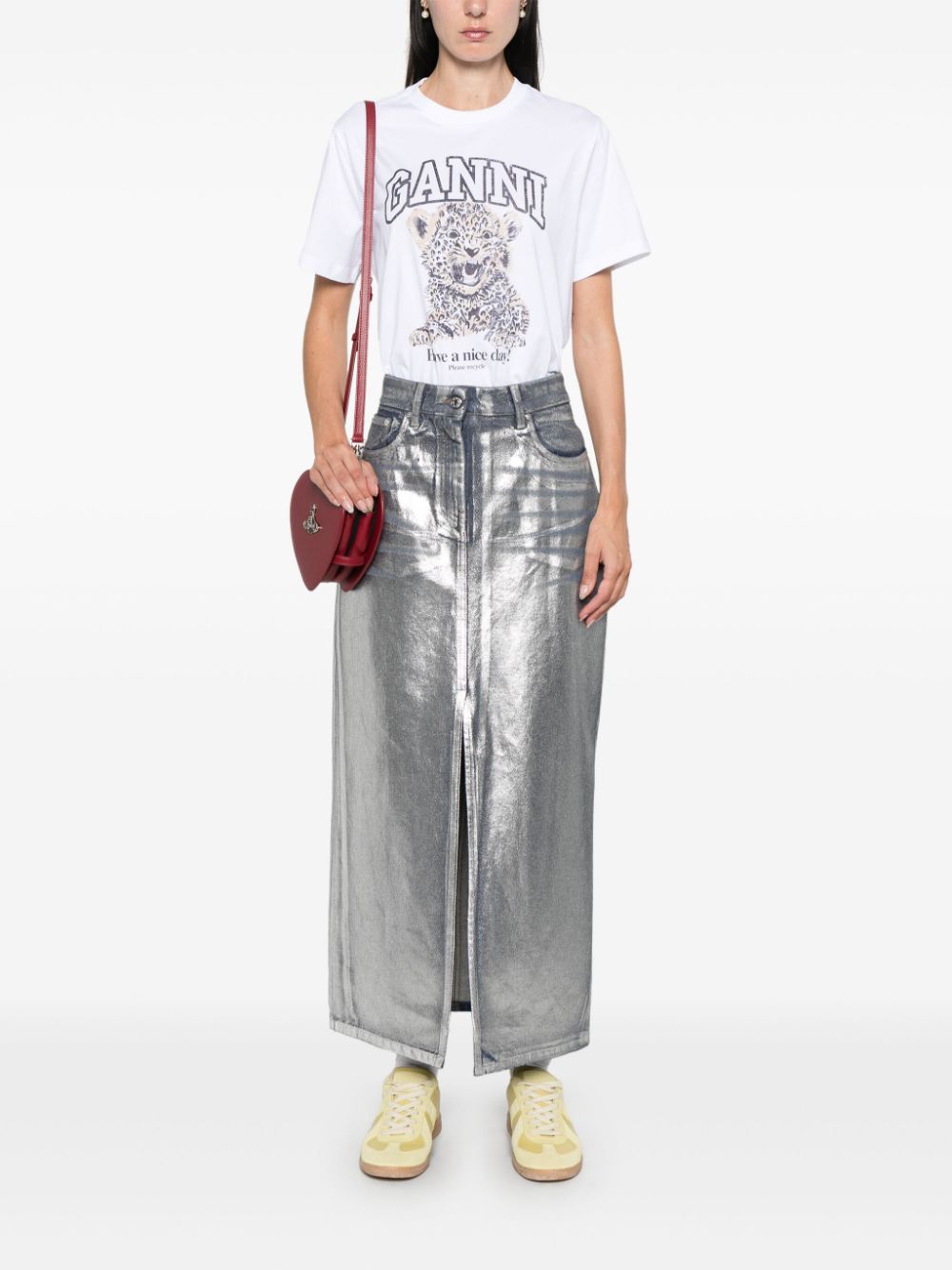 GANNI T-shirts and Polos White Ganni