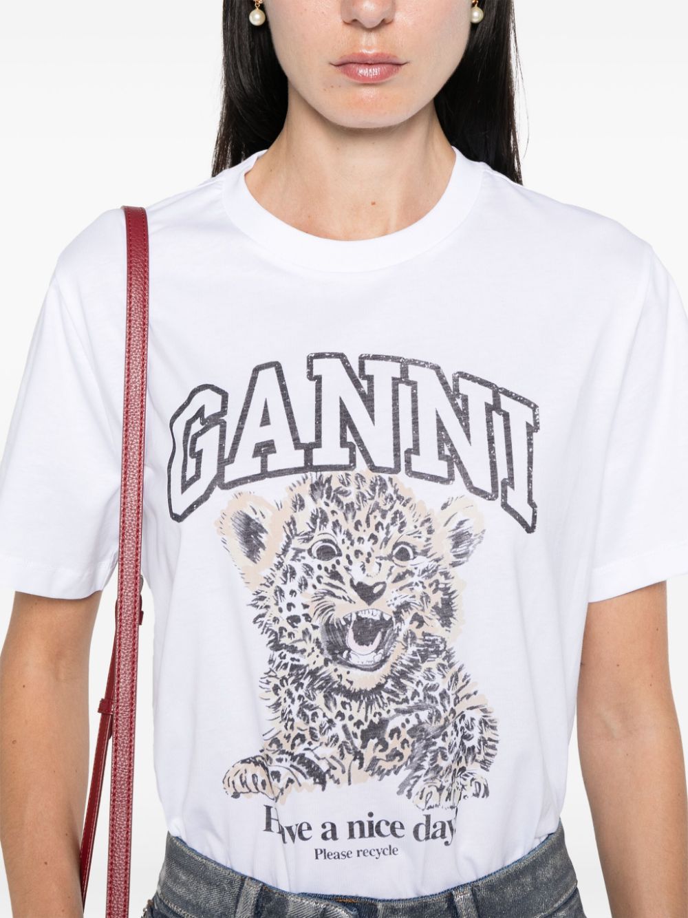GANNI T-shirts and Polos White Ganni