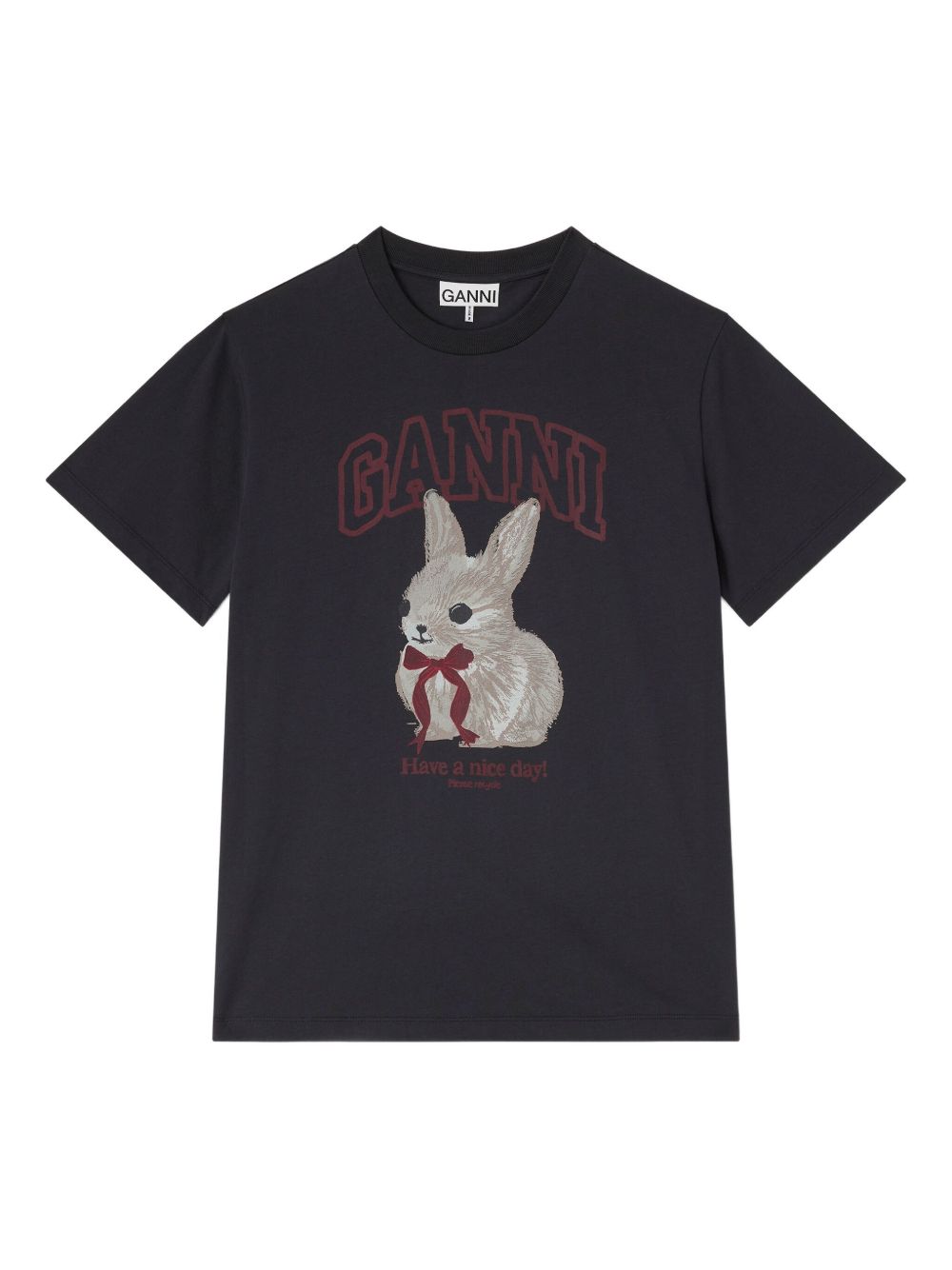 GANNI T-shirts and Polos Black Ganni