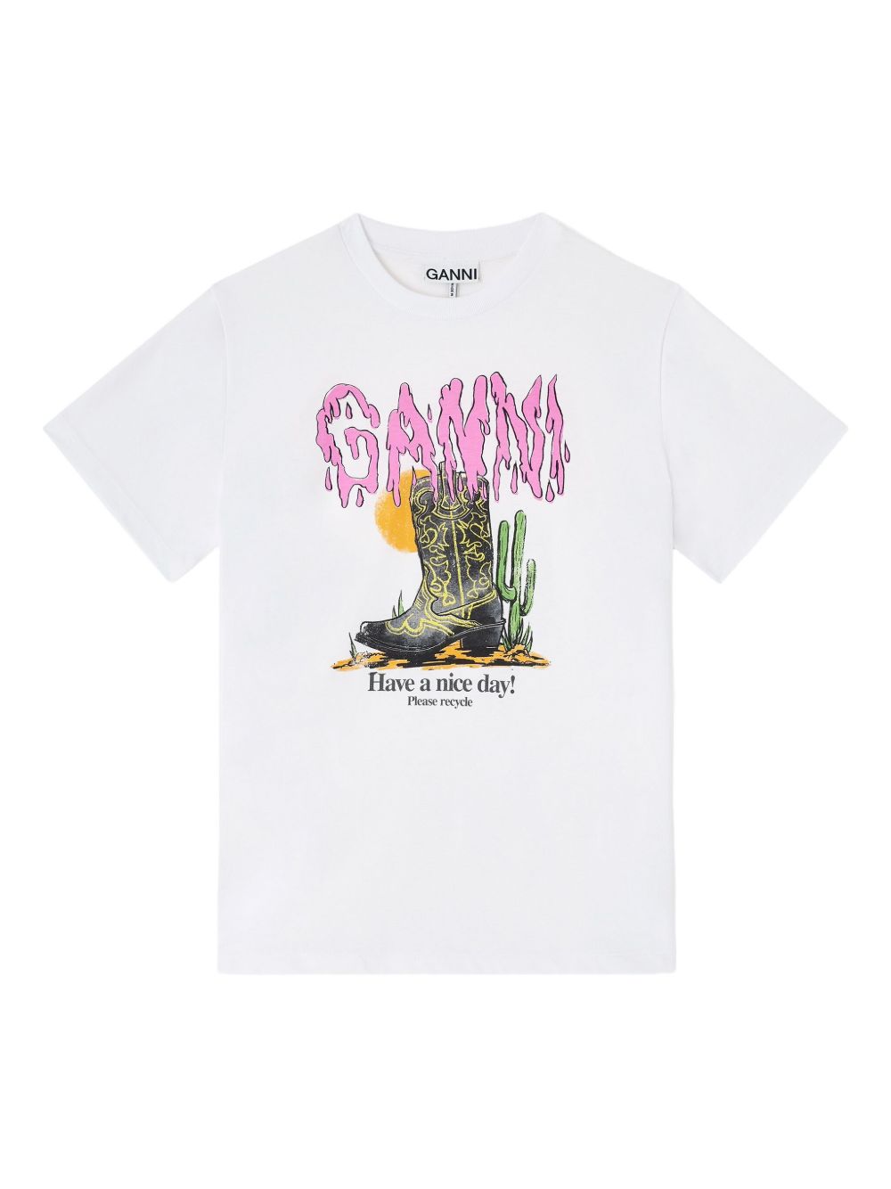 GANNI T-shirts and Polos White Ganni
