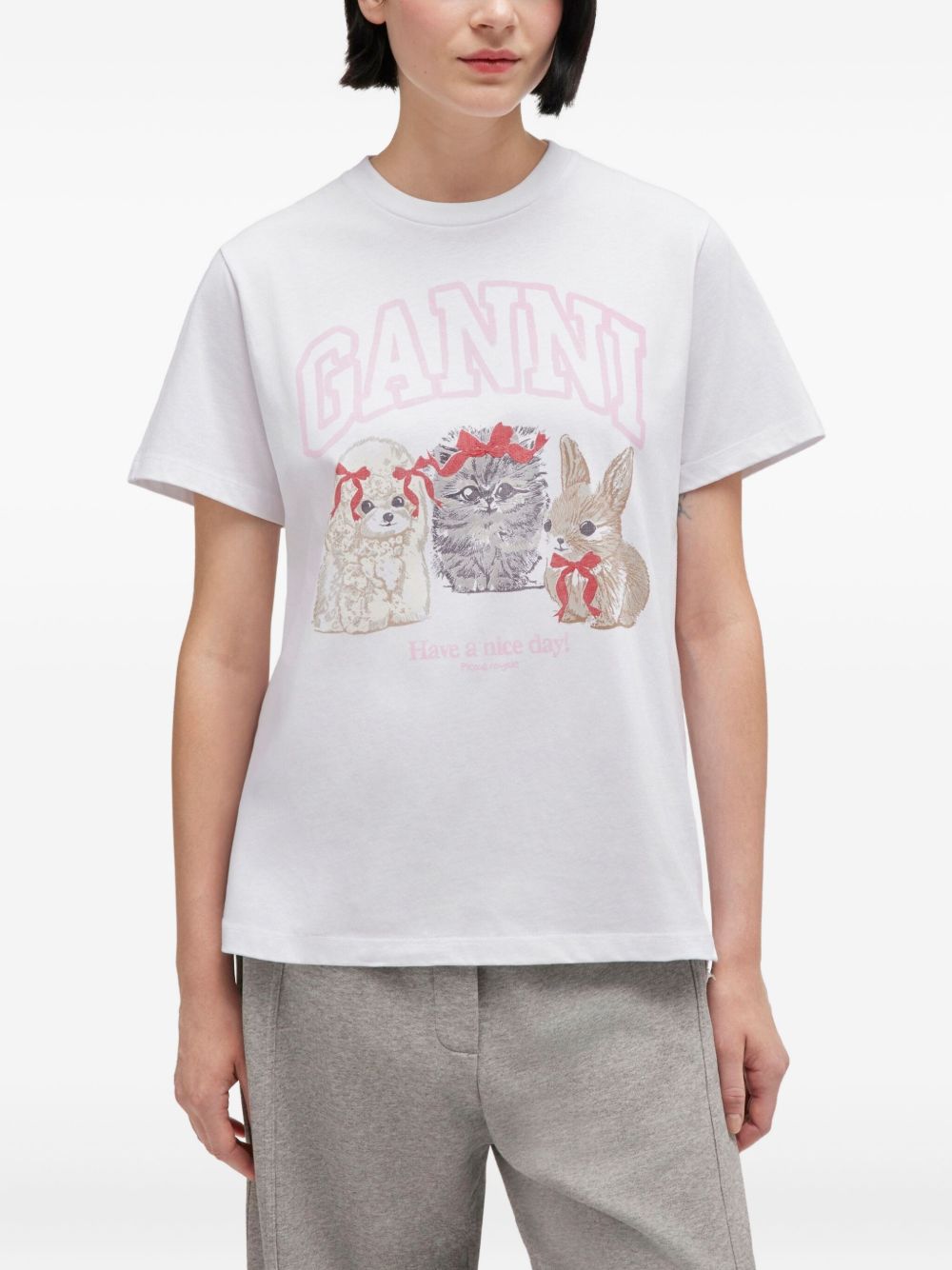 GANNI T-shirts and Polos White Ganni
