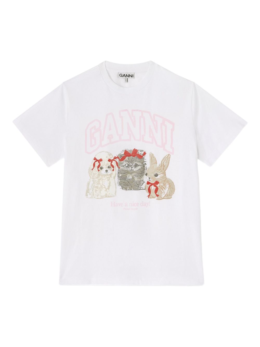 GANNI T-shirts and Polos White Ganni