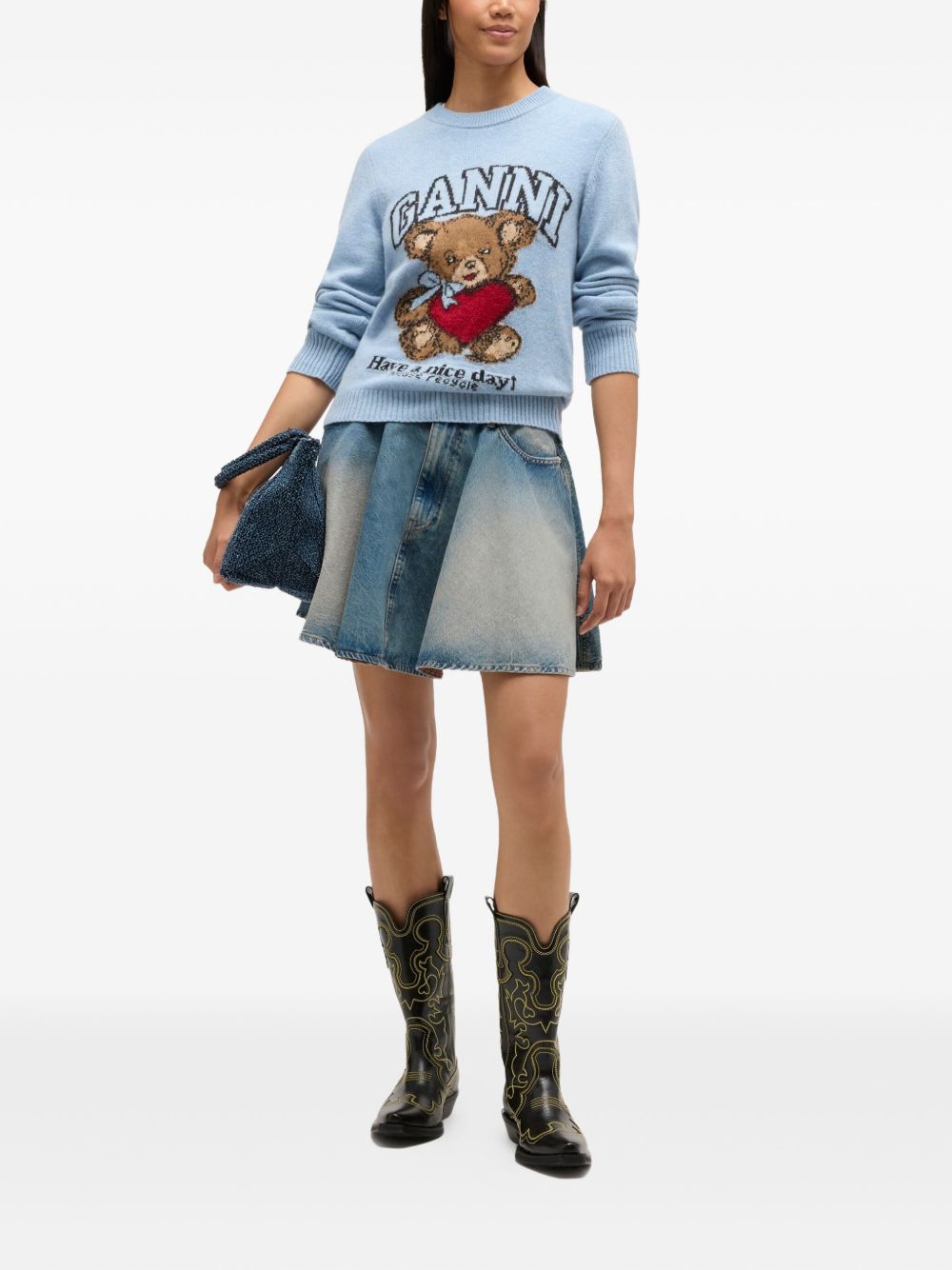 GANNI Sweaters Clear Blue Ganni