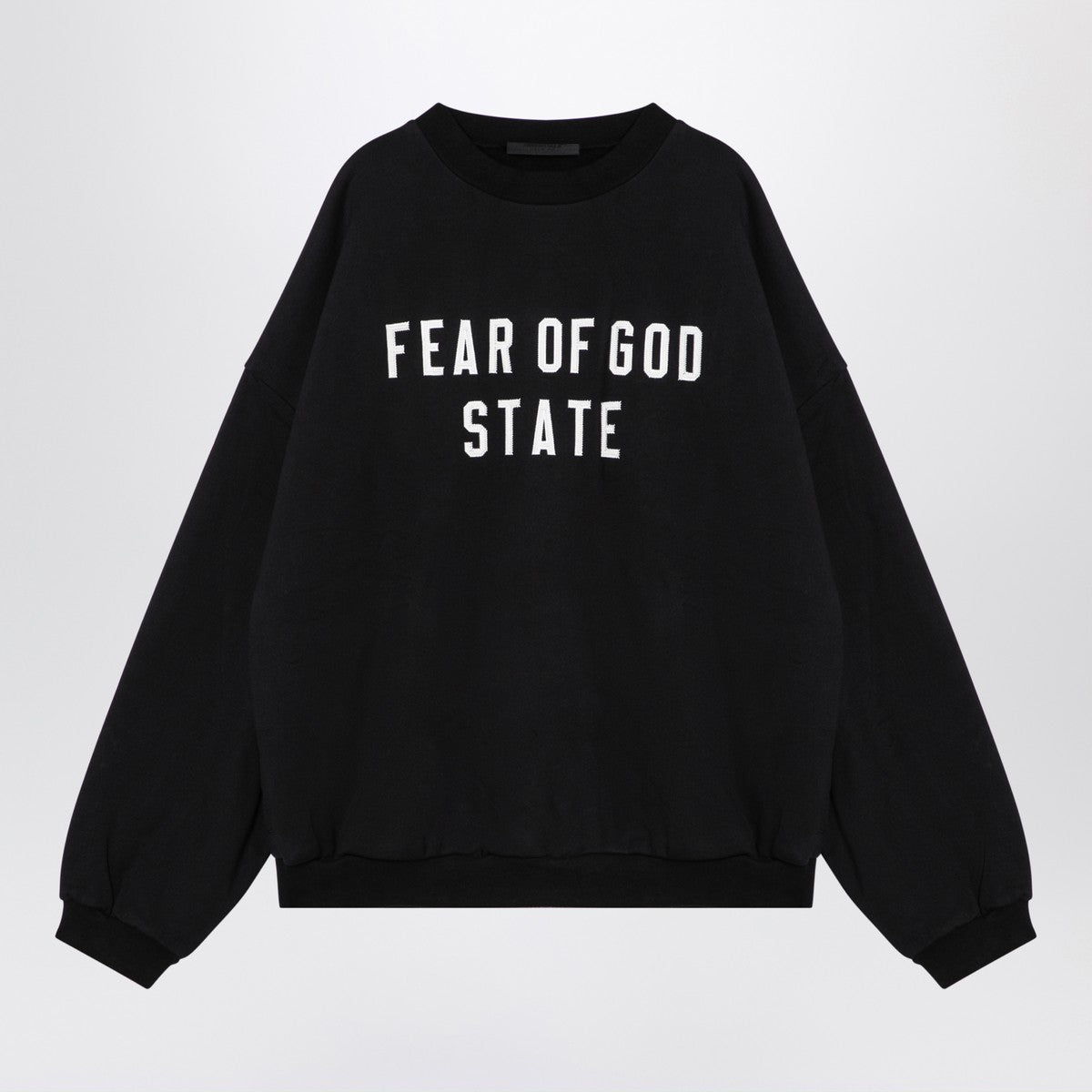 Fear of God Essentials Black sweatshirt with embroidered logo Fear of God Essentials