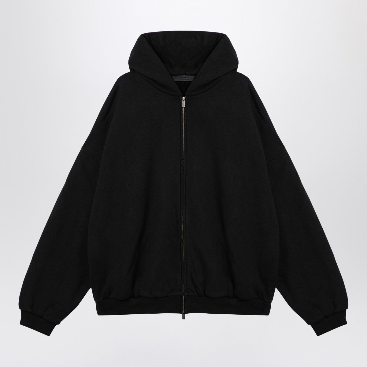 Fear of God Essentials Black zip sweatshirt with logo Fear of God Essentials