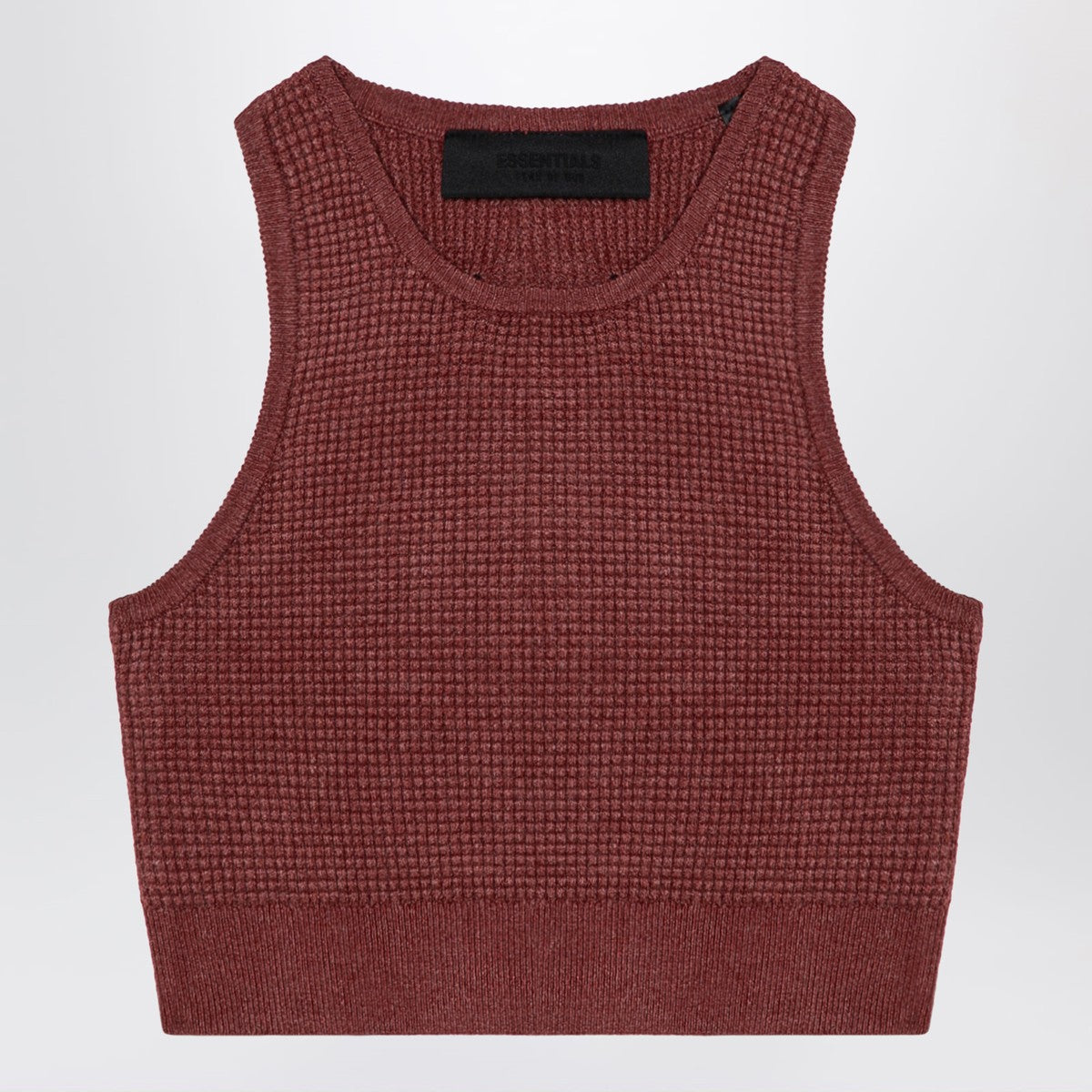Fear of God Essentials Sporty burgundy honeycomb tank top Fear of God Essentials