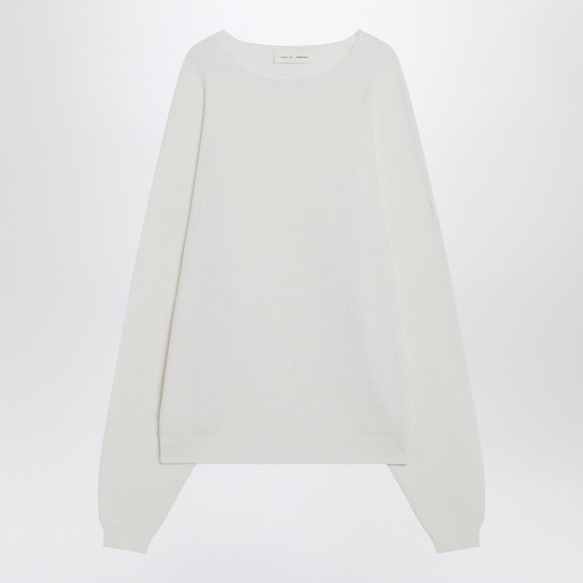 Fear of God Essentials Cloud white nylon-blend sweater
