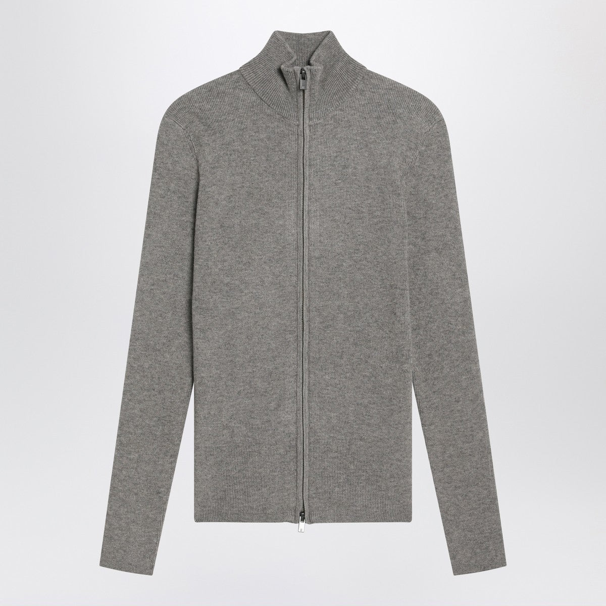 Fear of God Essentials Ribbed grey zip cardigan Fear of God Essentials