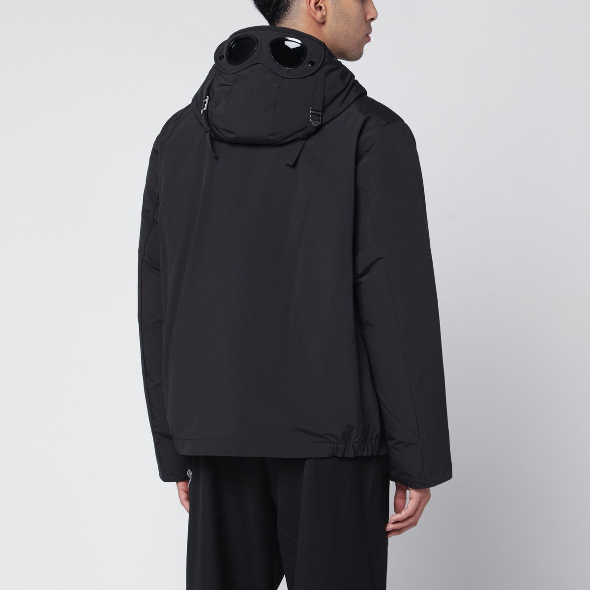 C.P. Company Black Goggle jacket in Micro-M® C.P. Company